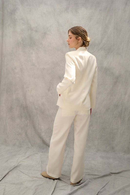 Jacquard Pants - Off white