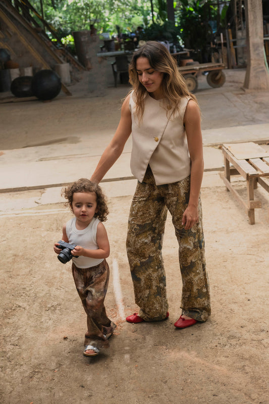 Jacquard Pants Moss