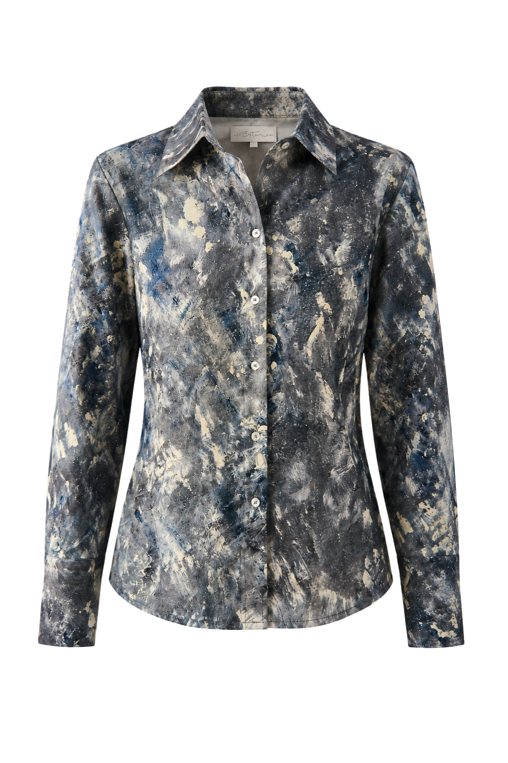 Long Sleeve Fit Blue Gray
