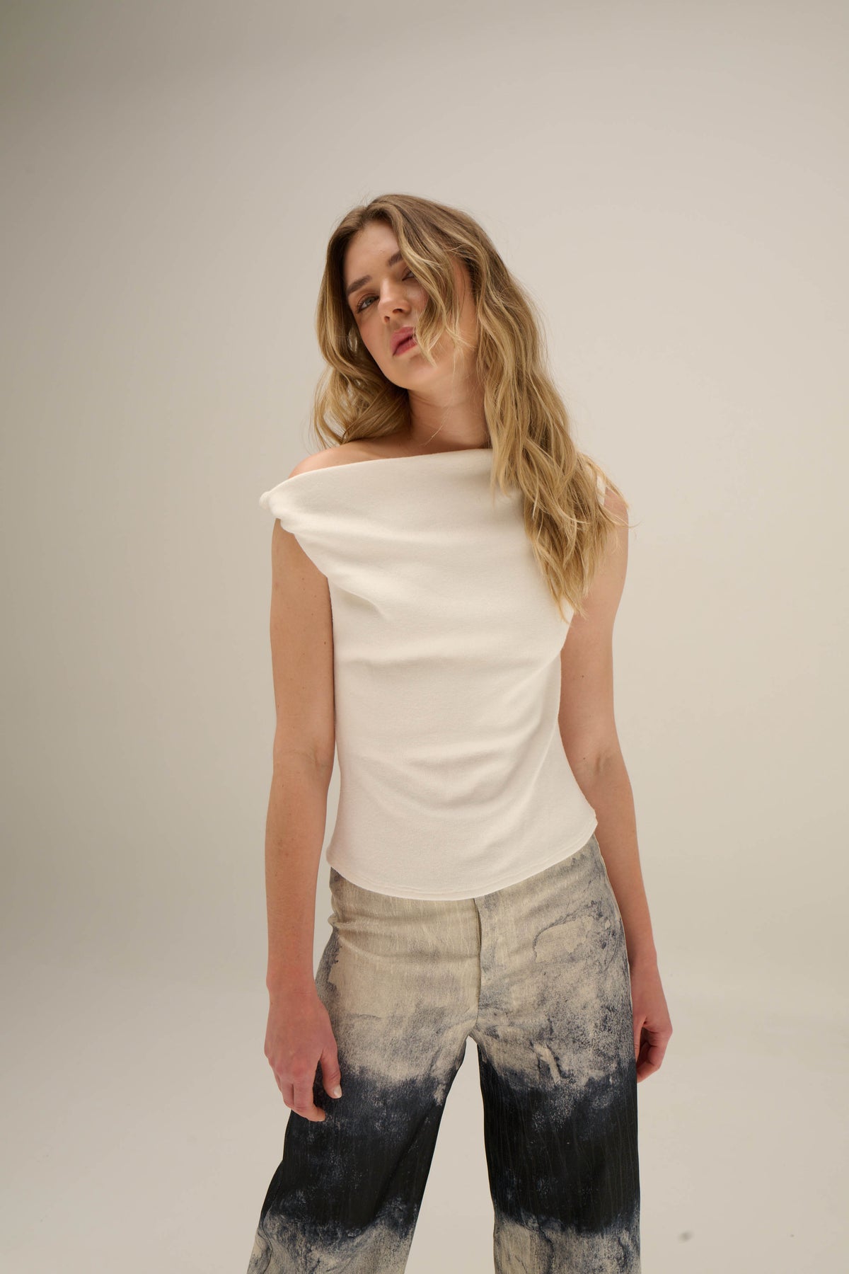 Jacquard Pants - Bleu Cascade