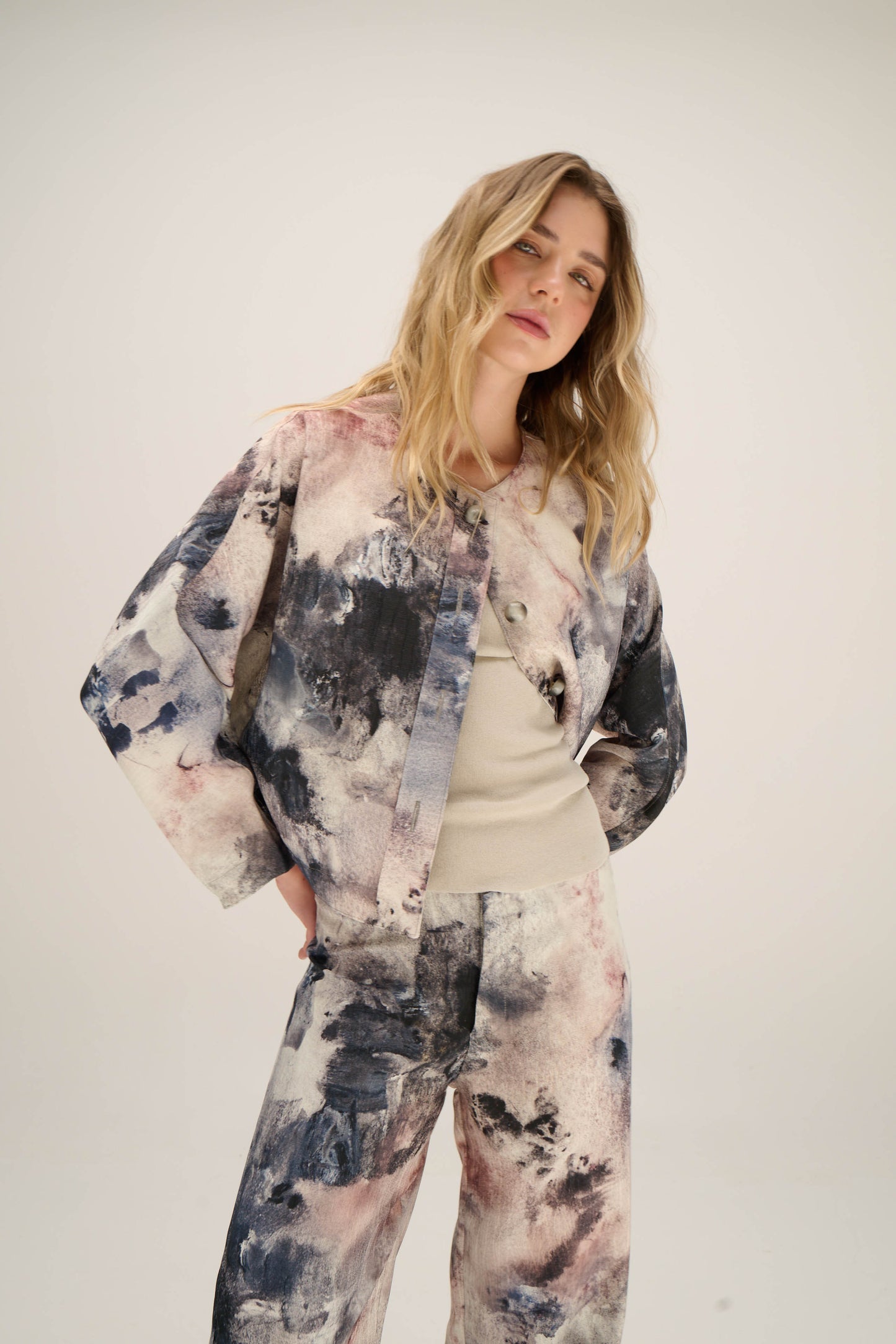 Jacquard Pants - Dust