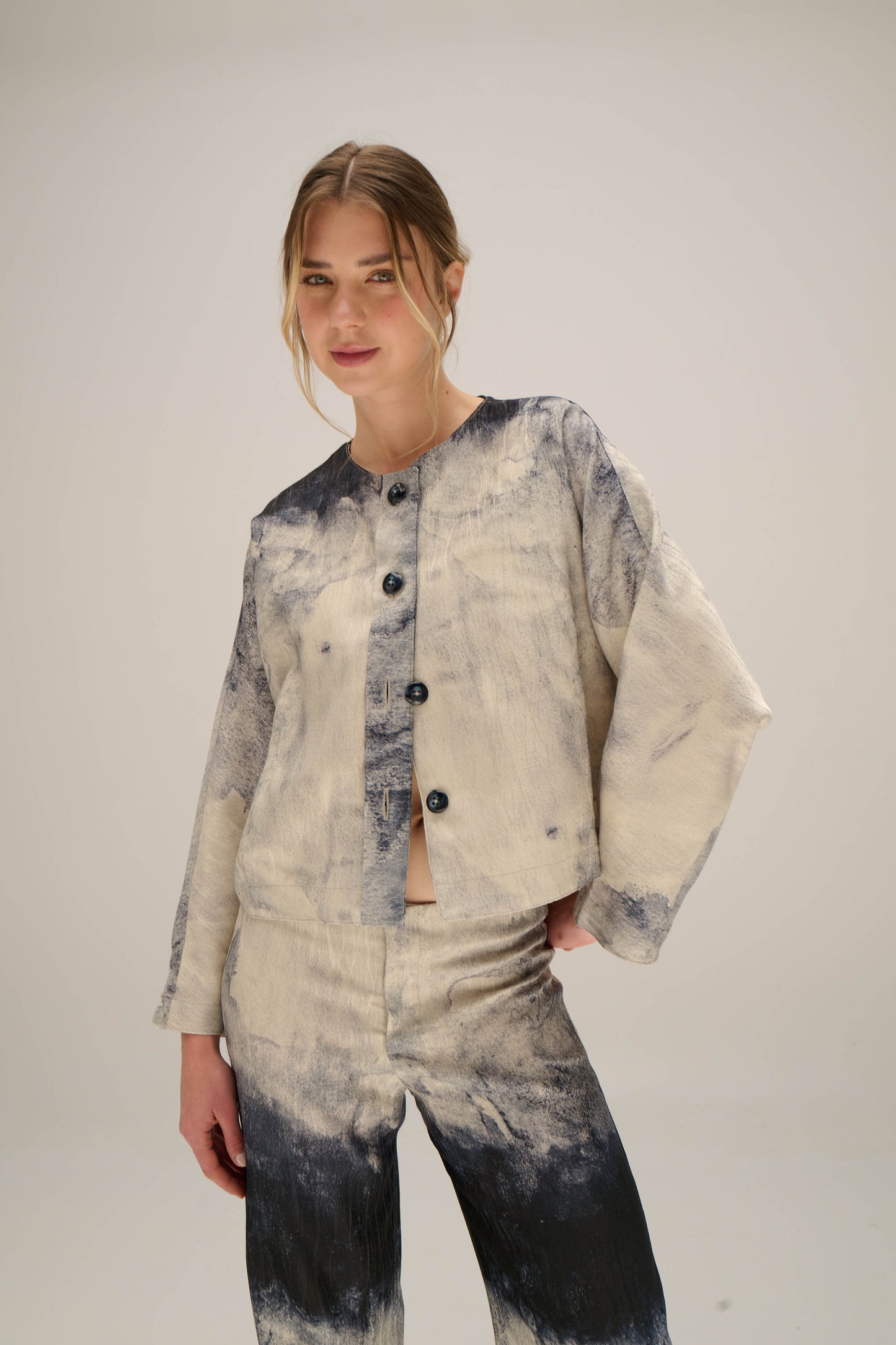 Snap Jacket-Bleu Cascade