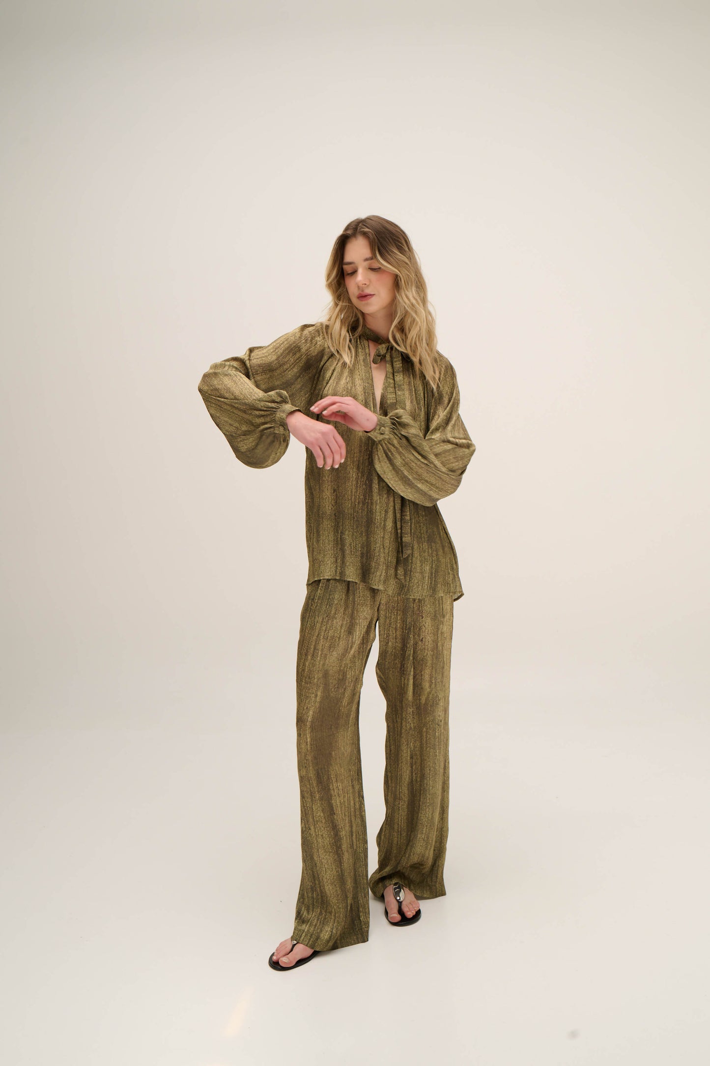 Acuarela Trousers-Lima Bambú