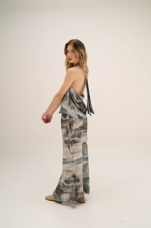 Halter Blouse - Turquoise