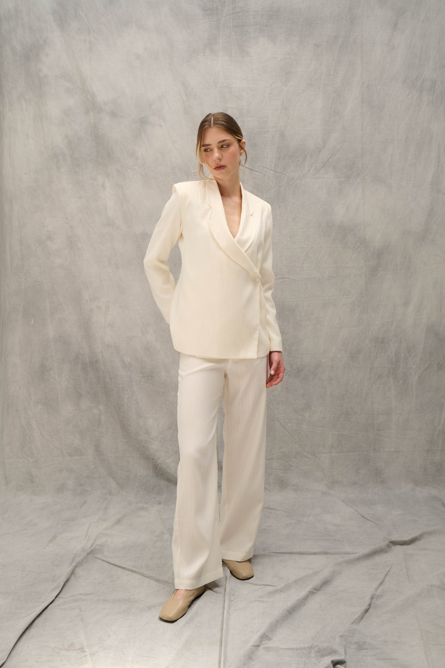 Jacquard Pants - Off white