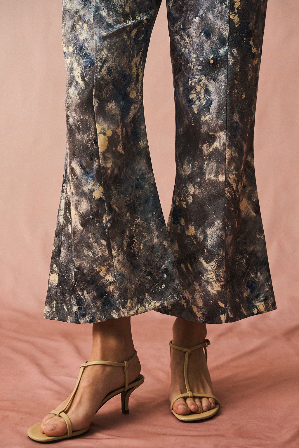 Flare Pants Blue Gray
