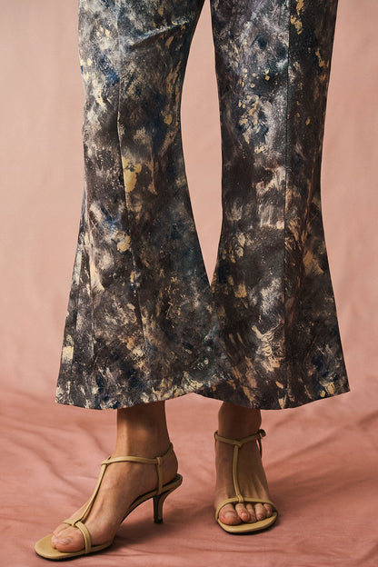 Flare Pants Blue Gray