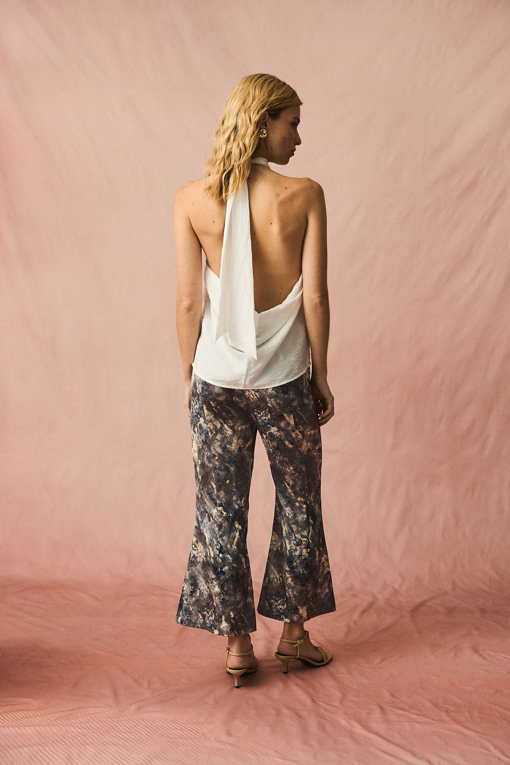 Flare Pants Blue Gray