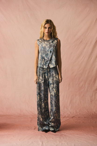 Claudia Vest Blue Gray