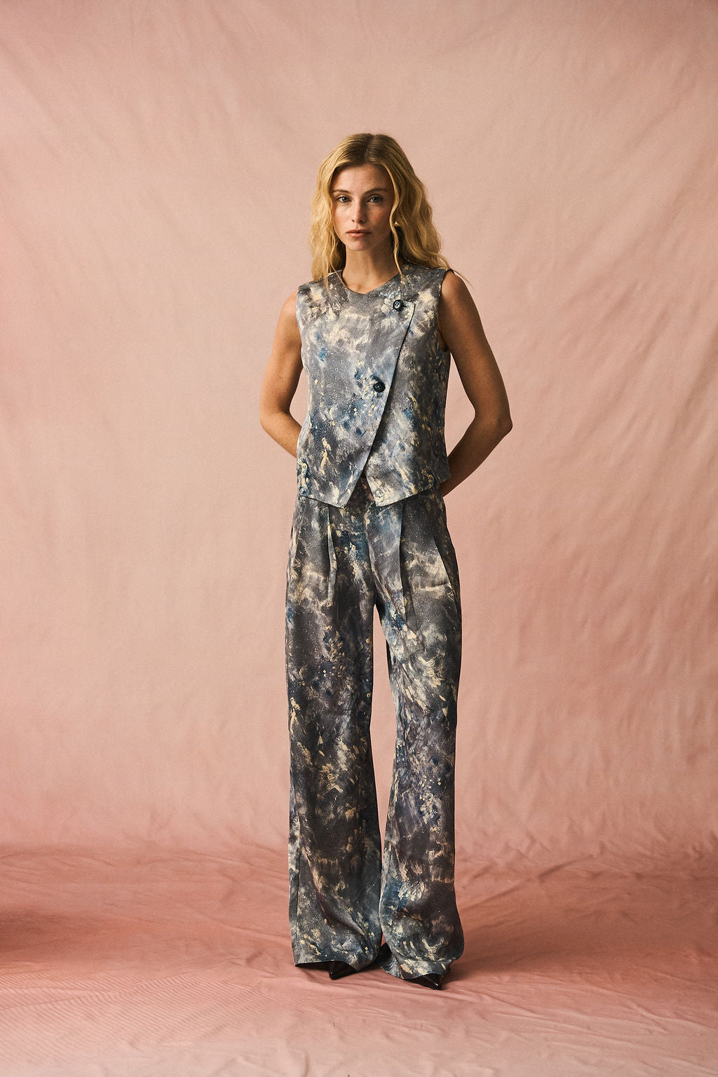 Claudia Vest Blue Gray