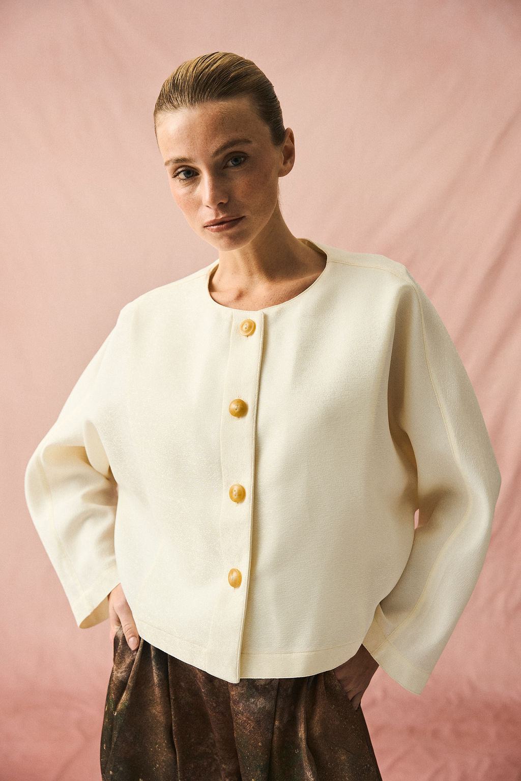 Snap Jacket Off White