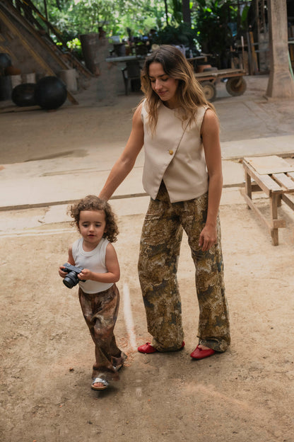 Jacquard Pants Moss