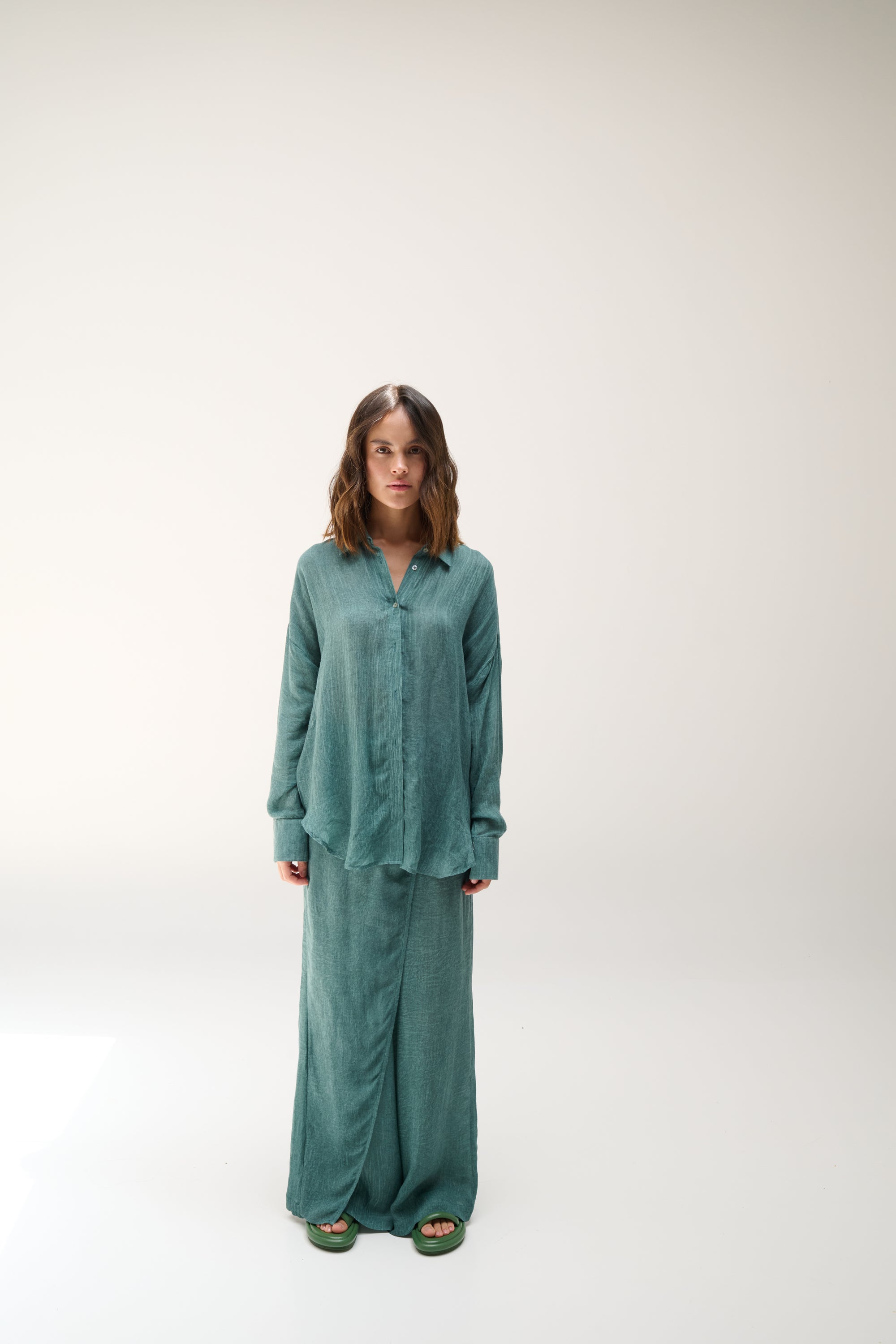 Bambina Long Sleeve - Green Water